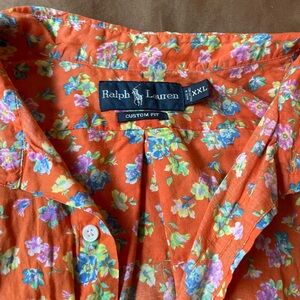 Ralph Lauren Orange Shirt with Floral Design